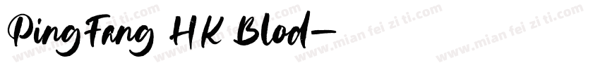 PingFang HK Blod字体转换